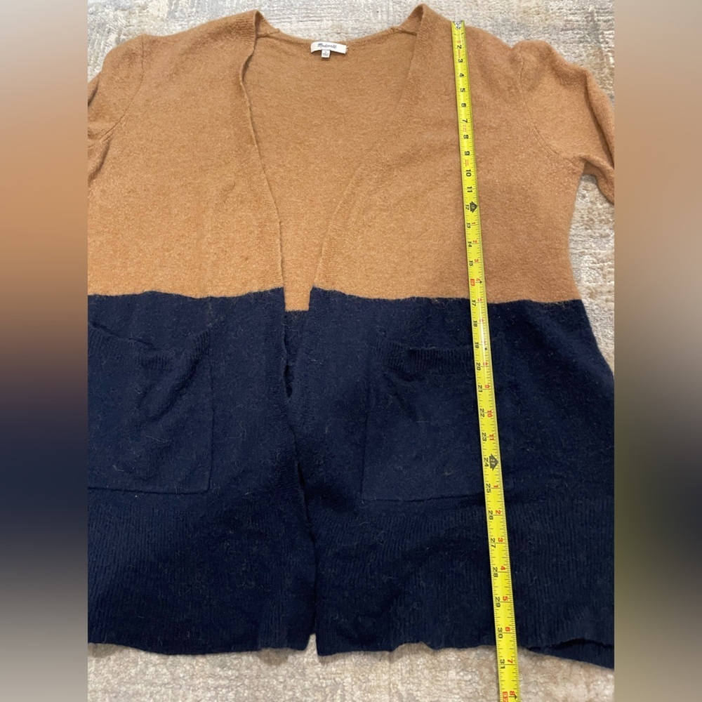 Madewell Classic Minimalist Capsule Kent Coziest Colorblock Cardigan Sweater Lg - Picture 6 of 8